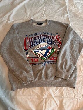 47 Brand Grey Crewneck with Red, Blue and Green Championship Graphic